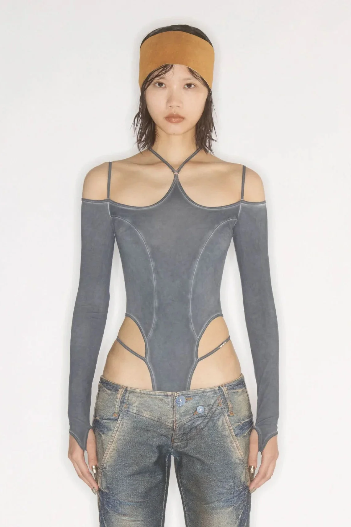 Halter Leotard / Retro Blue - Image 4