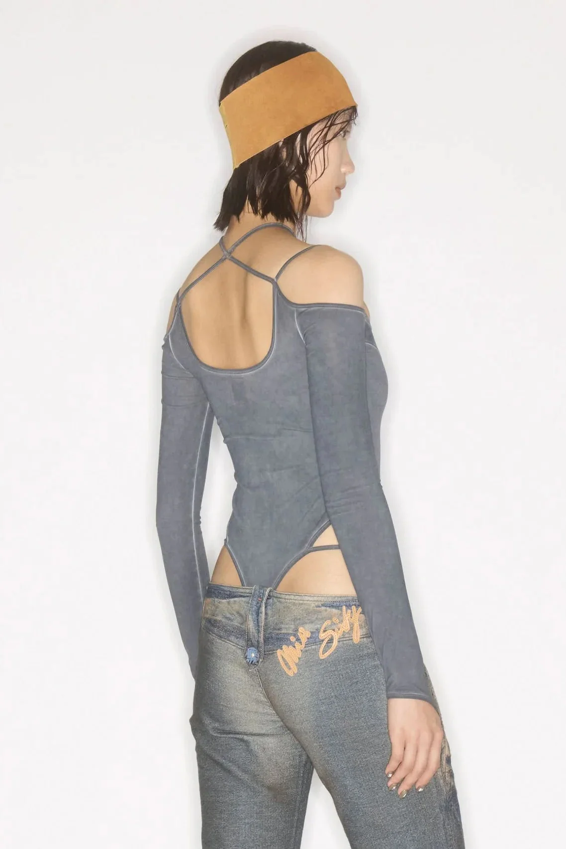 Halter Leotard / Retro Blue - Image 5
