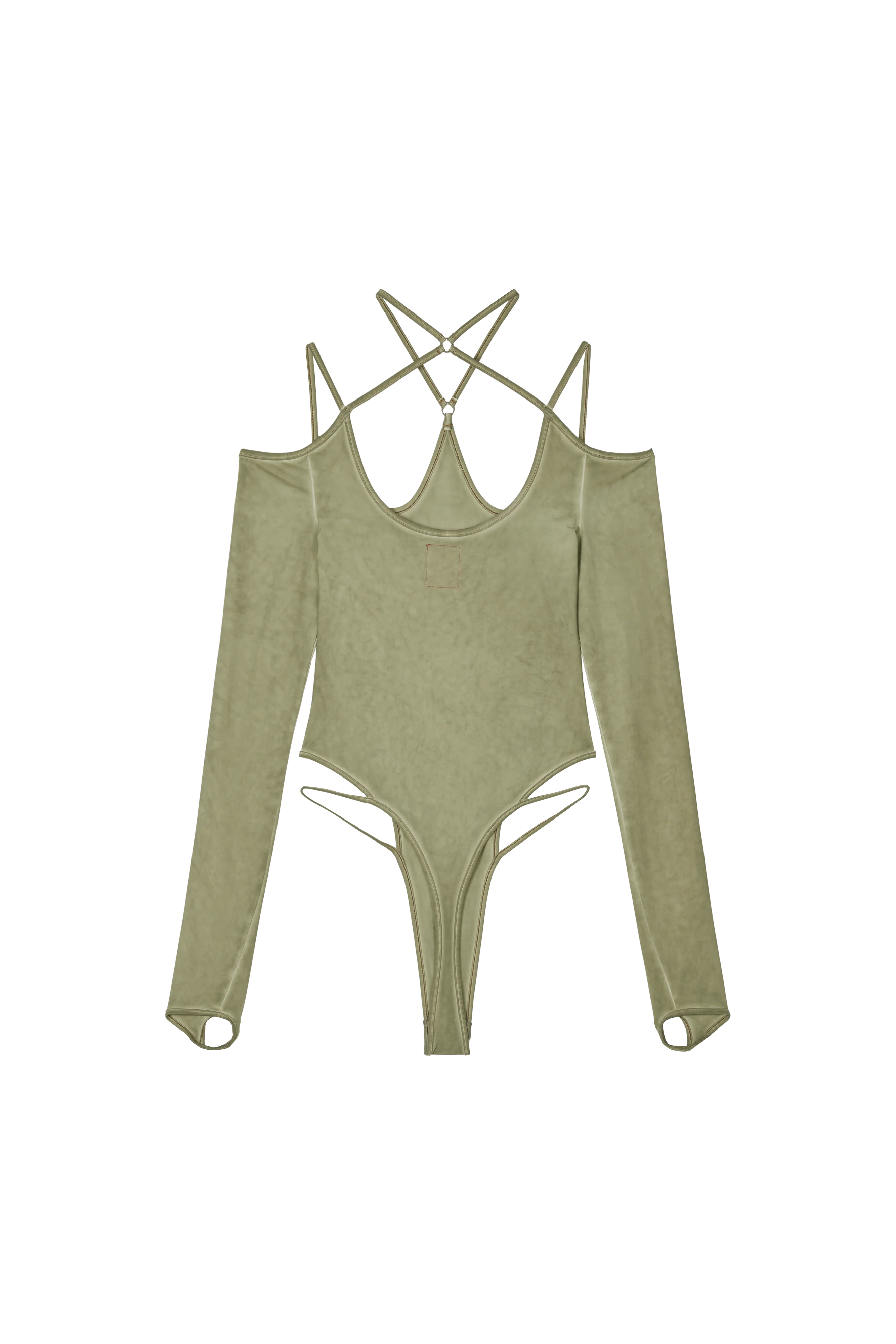 Halter Leotard / Washed Olive - Image 3
