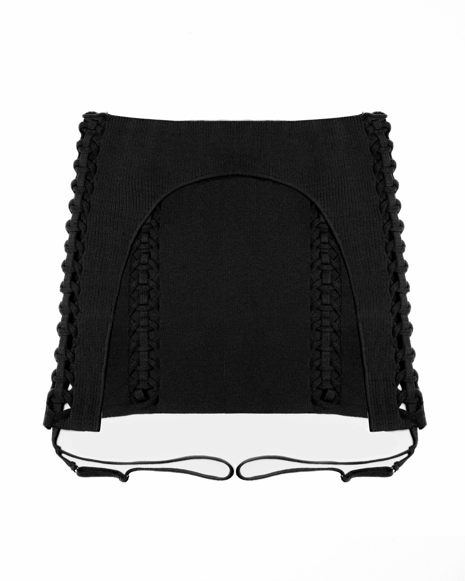 Knotted Knit Mini Skirt - Image 3