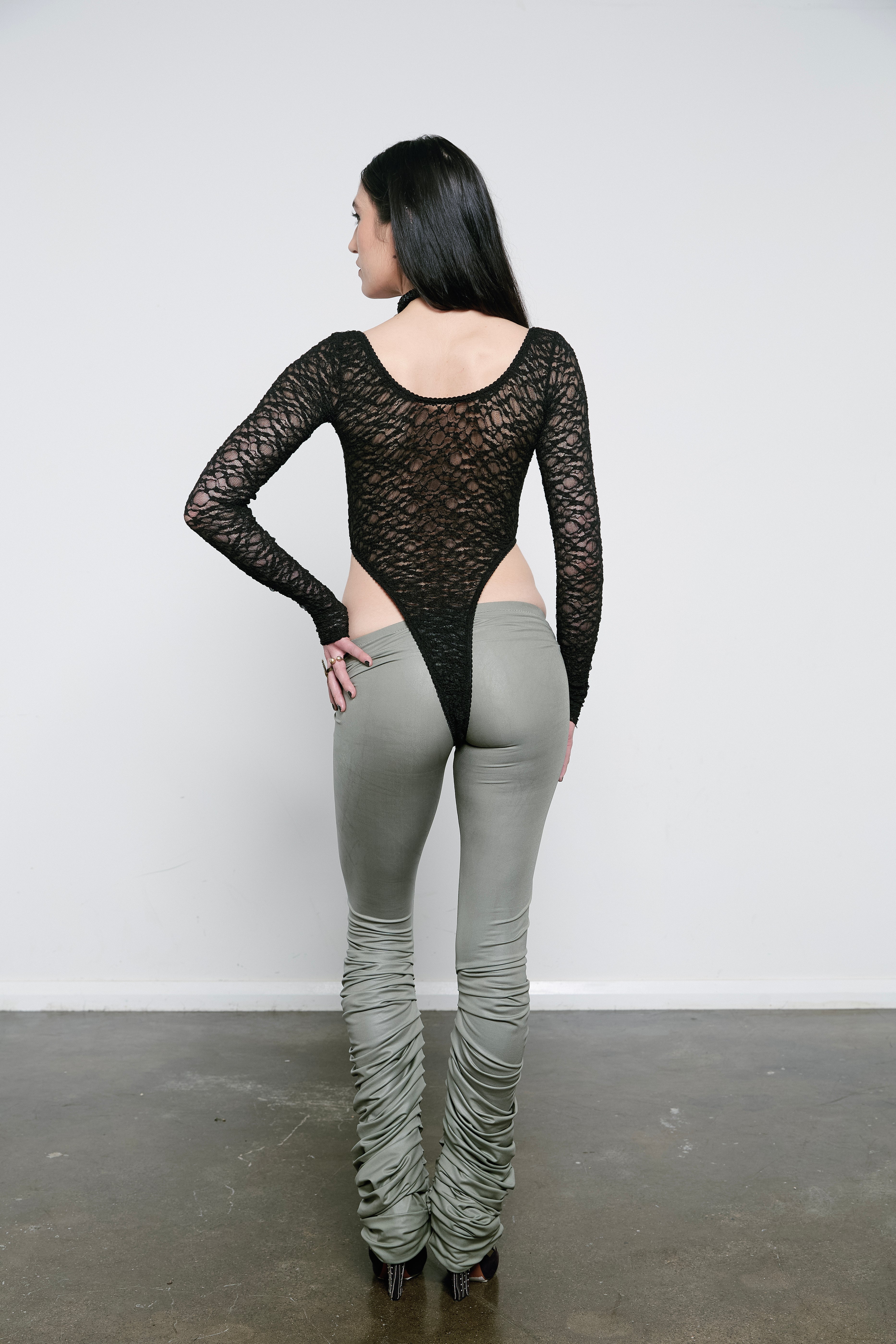 Lace Geotard / Black - Image 4