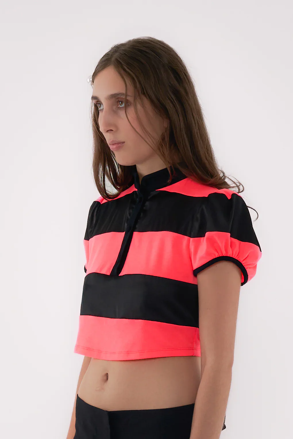 Margaret Polo Top / Flo Pink - Image 3
