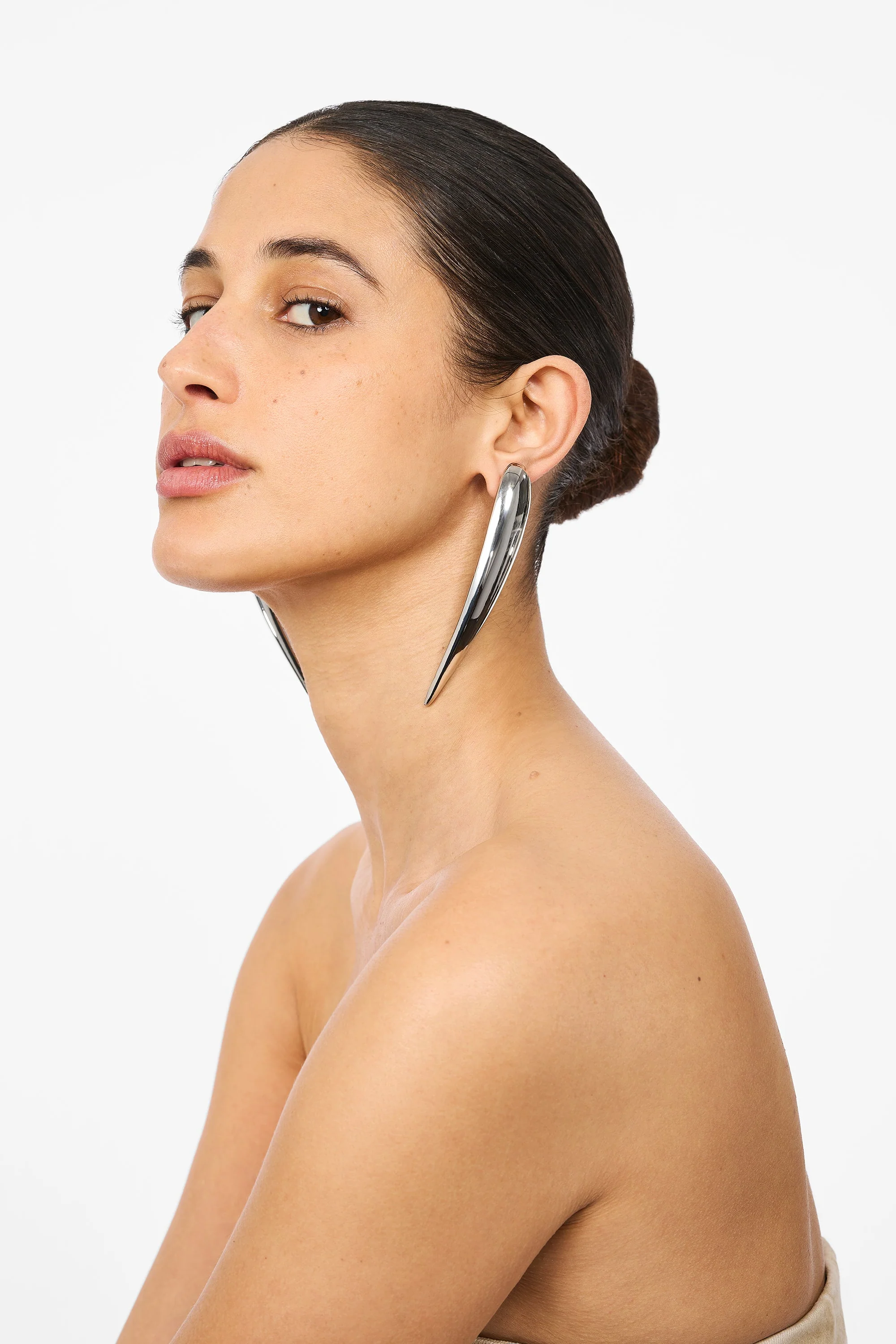 Nail Earrings / Silver - Image 3