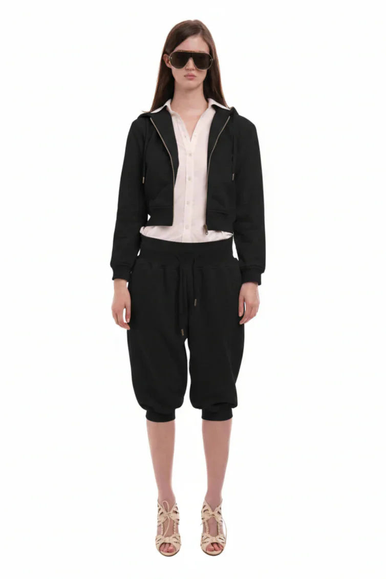 Sweats Set Hoodie / Worn Black
